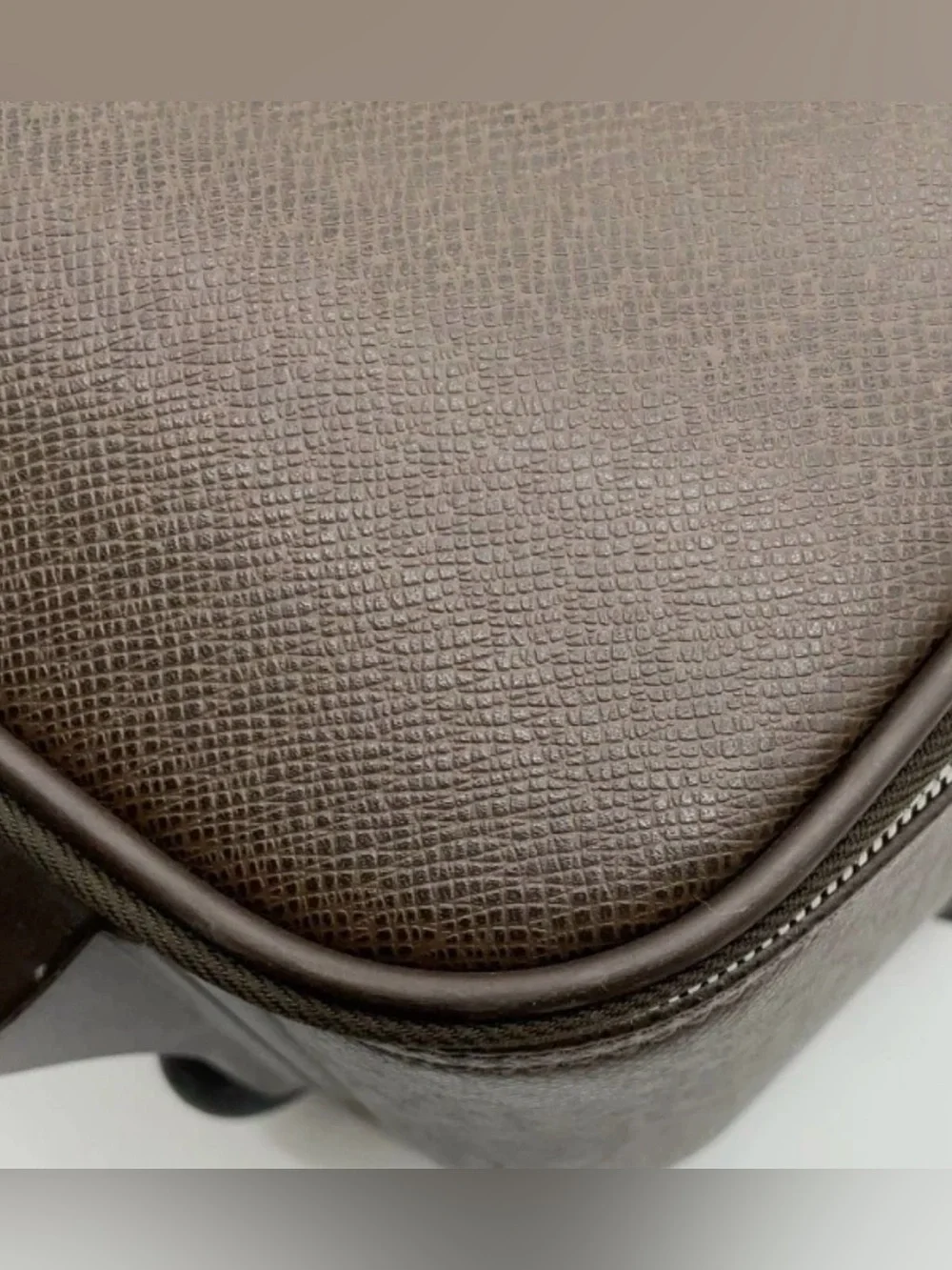 Louis Vuitton Brown Textured Roll-Top Carry-On Pegasus 55 TAIGA BROWN ZIP TRAVEL